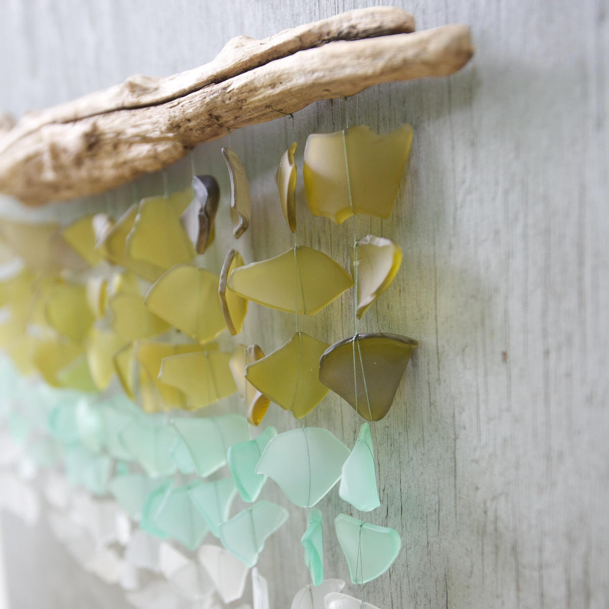 Sea Glass & Driftwood Mobile - Olive Ombré Wave (06.17.26)