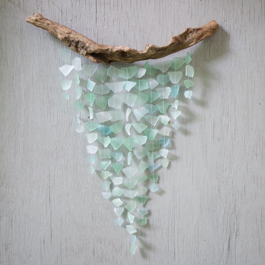Sea Glass & Driftwood Mobile - Seafoam (06.18.26)