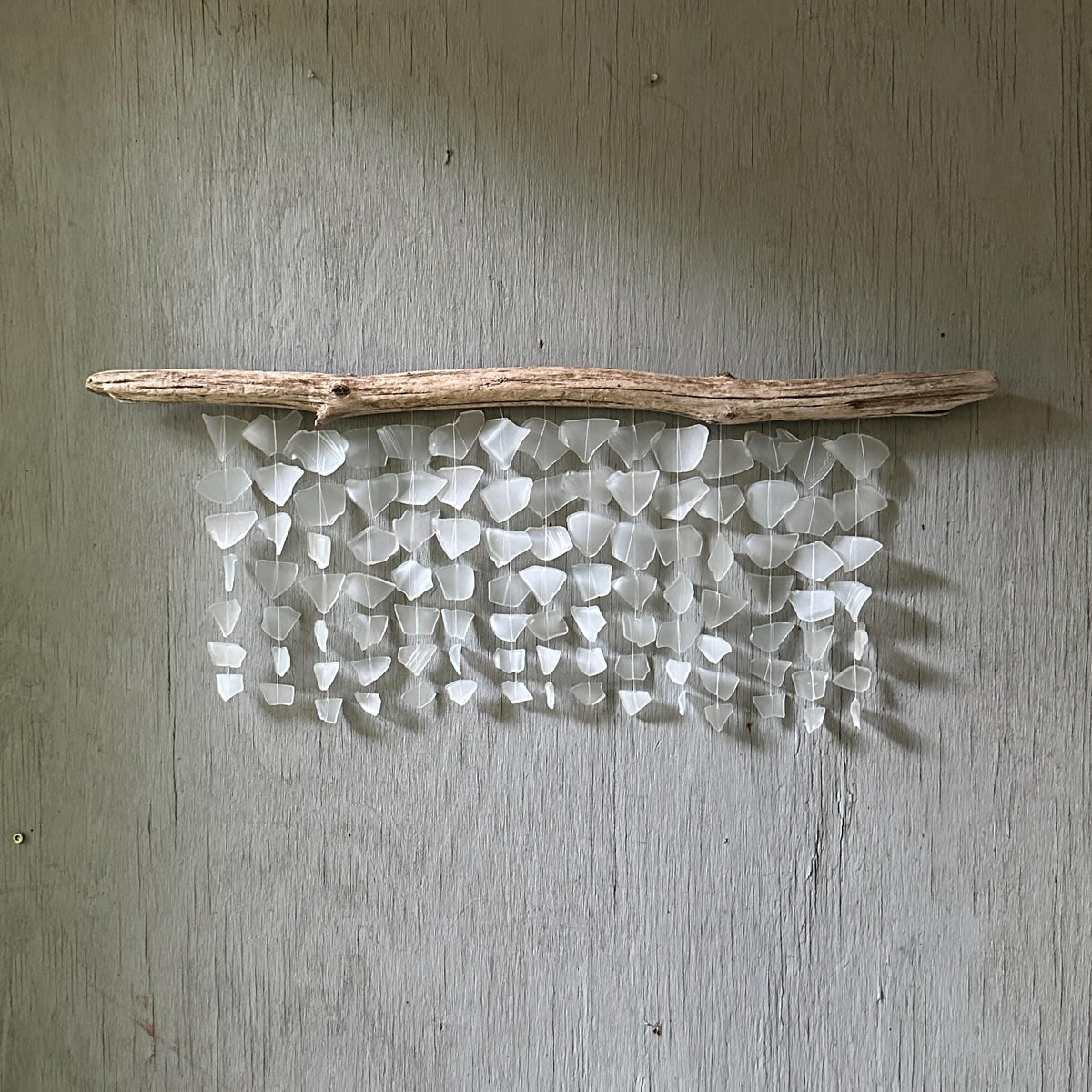 Sea Glass & Driftwood Mobile - Solid White Wave (06.16.26)