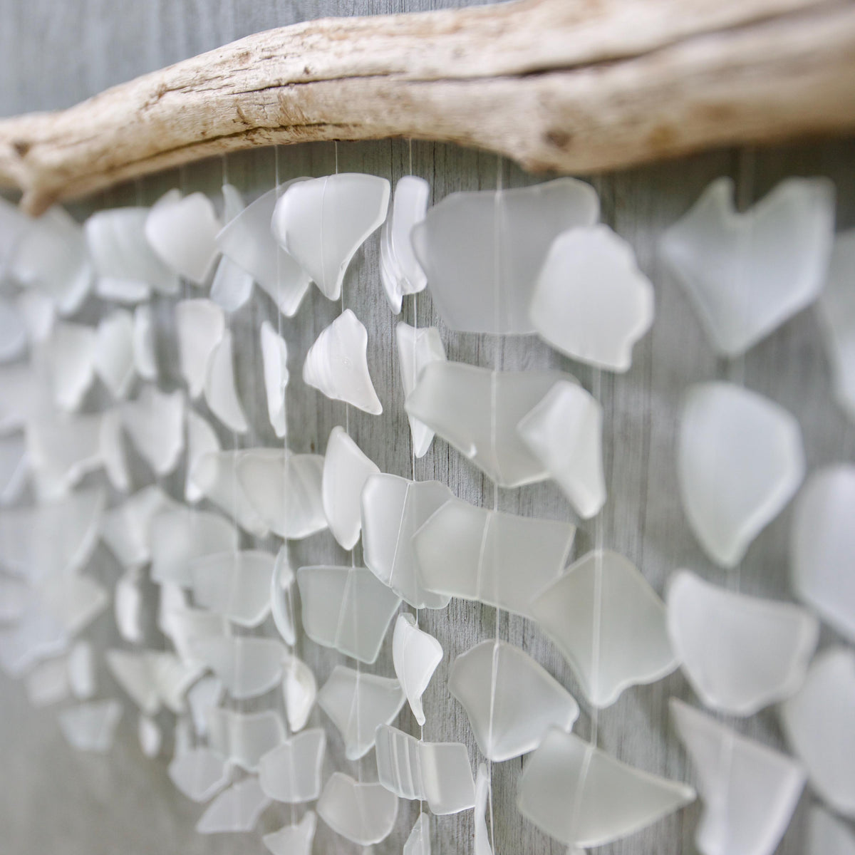 Sea Glass & Driftwood Mobile - Solid White Wave (06.16.26)