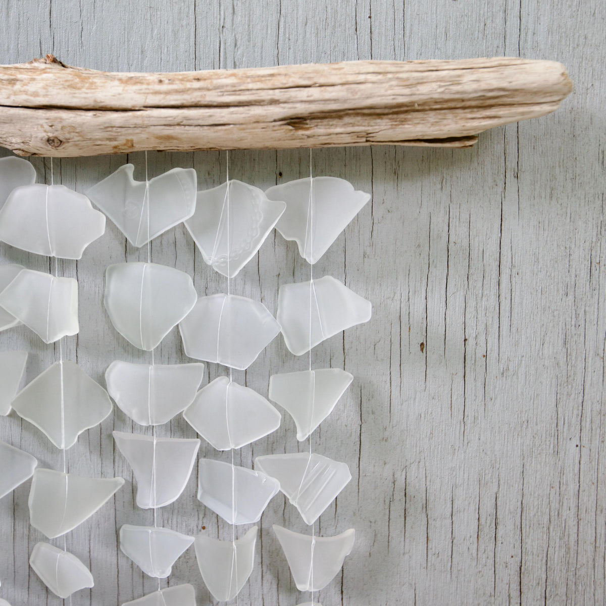Sea Glass & Driftwood Mobile - Solid White Wave (06.16.26)