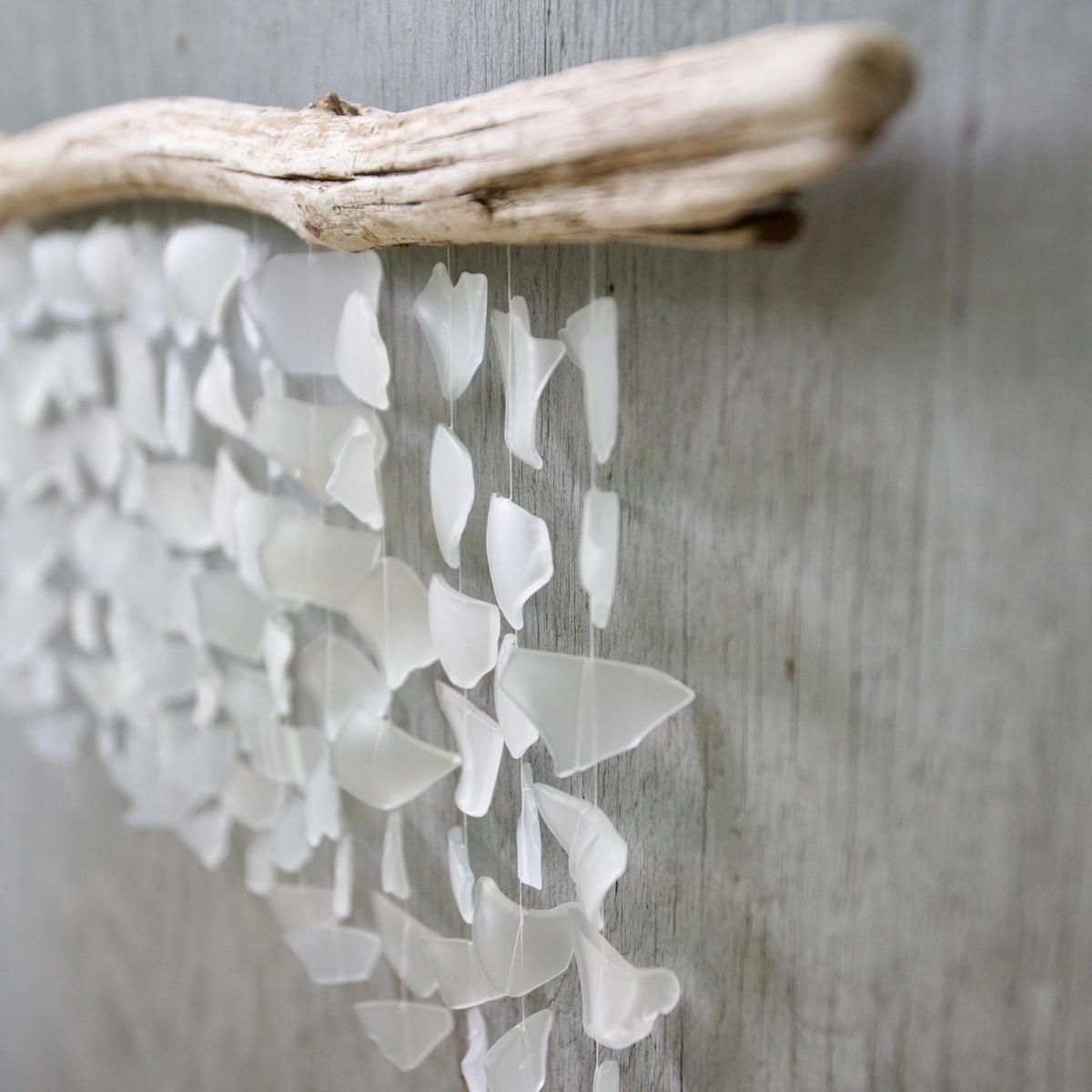 Sea Glass & Driftwood Mobile - Solid White Wave (06.16.26)