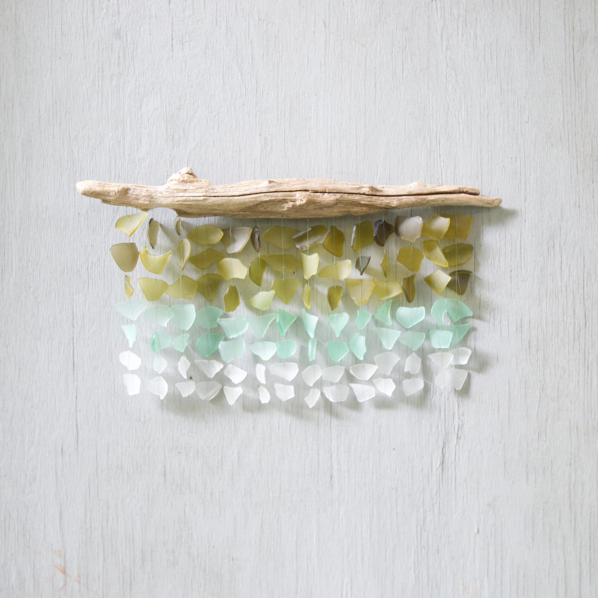 Sea Glass & Driftwood Mobile - Olive Ombré Wave (06.17.26)