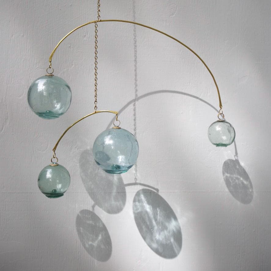 Limited Edition Japanese Fishing Float Kinetic Mobile