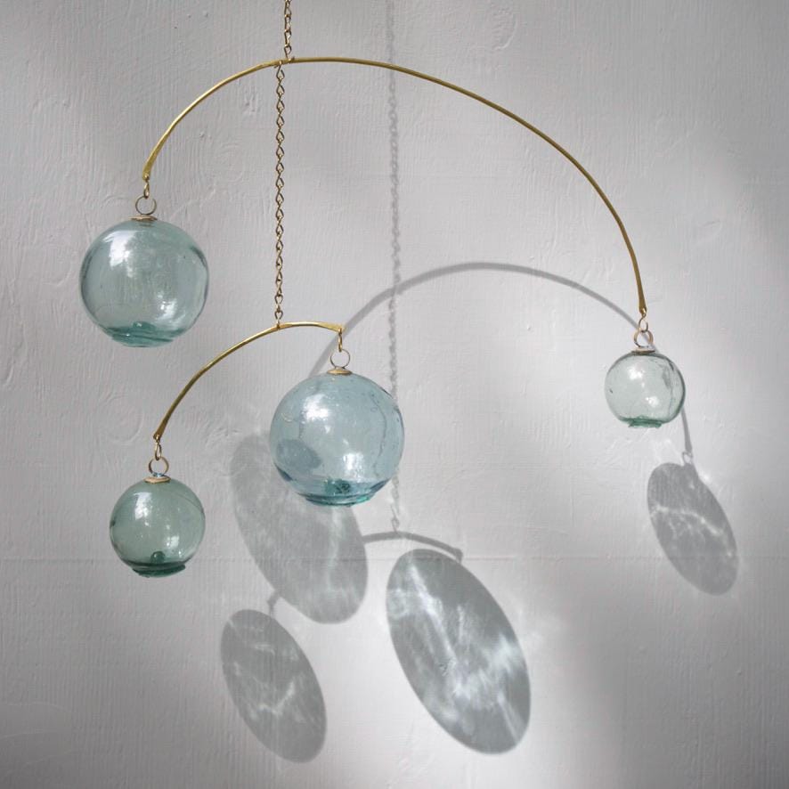 Limited Edition Japanese Fishing Float Kinetic Mobile