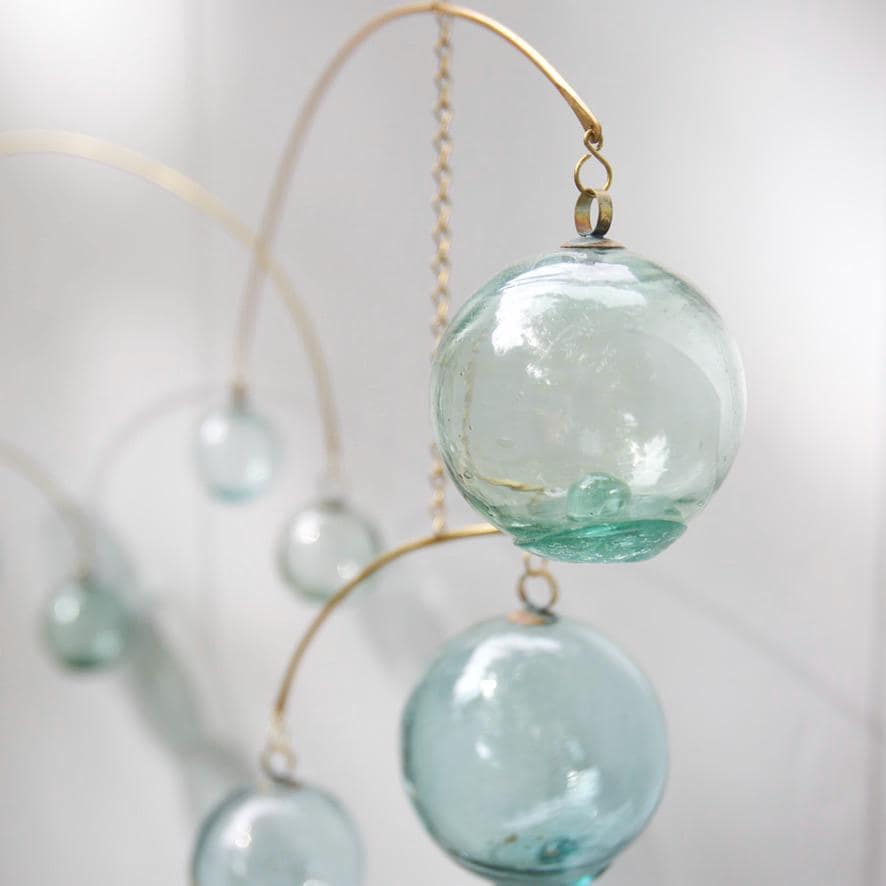 Limited Edition Japanese Fishing Float Kinetic Mobile