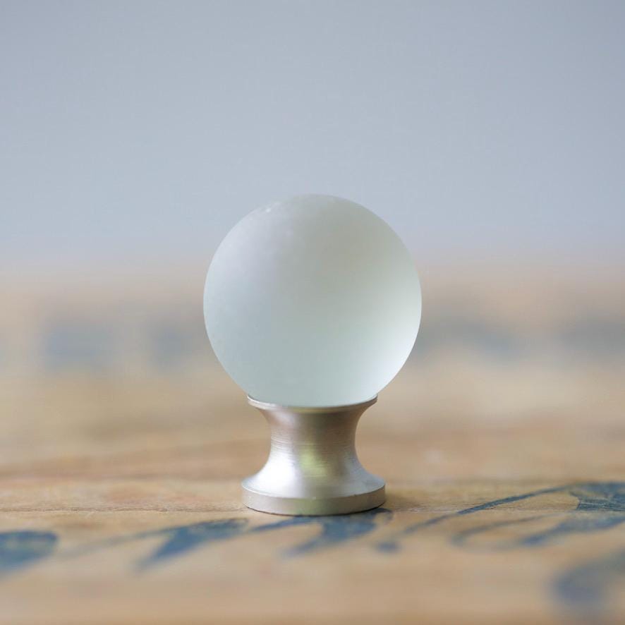 Sea Glass Drawer Knob - Soft Grey