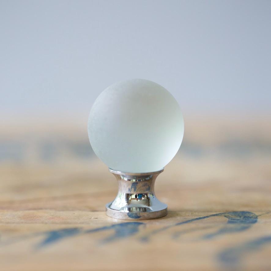 Sea Glass Drawer Knob - Soft Grey