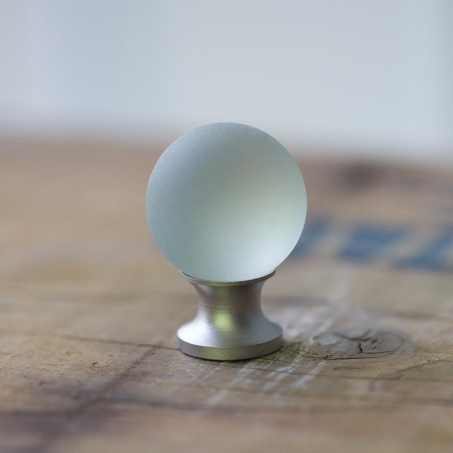 Sea Glass Drawer Knob - Soft Grey