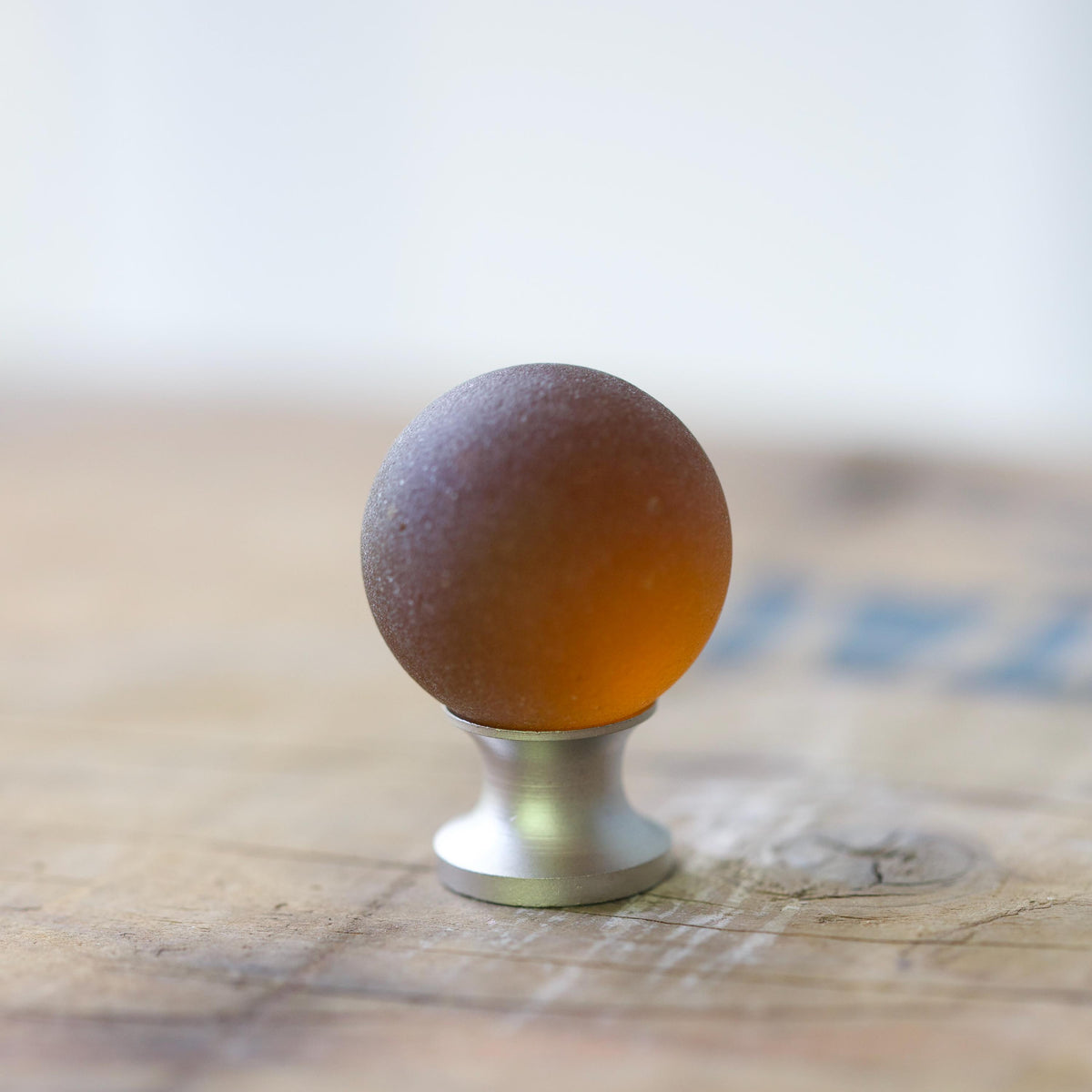 Sea Glass Drawer Knob - Deep Amber