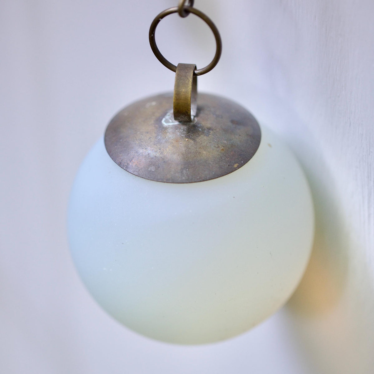 Balance - Opalite Glass & Brass Mobile: Handmade Kinetic Sculpture