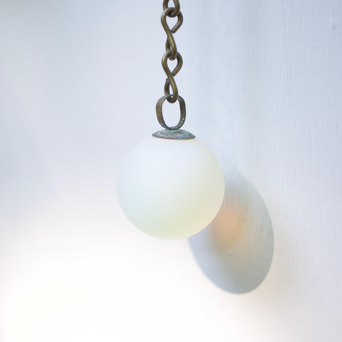 Balance - Opalite Glass & Brass Mobile: Handmade Kinetic Sculpture