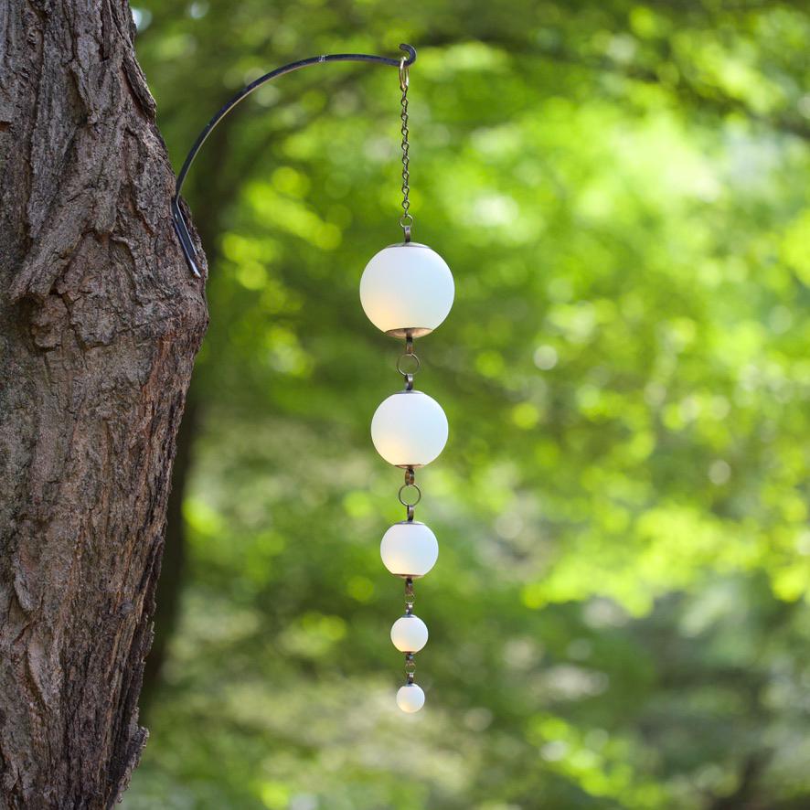 Inertia - Opalite Glass & Brass Mobile: Handmade Kinetic Sculpture