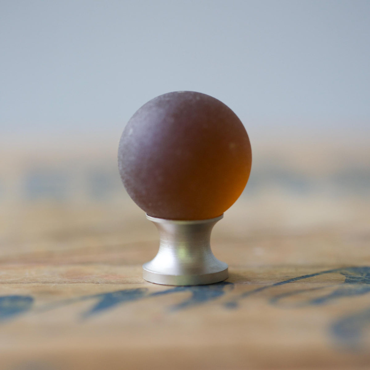 Sea Glass Drawer Knob - Deep Amber