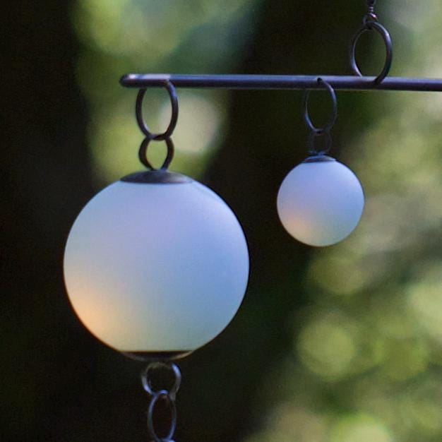 Balance - Opalite Glass & Brass Mobile: Handmade Kinetic Sculpture