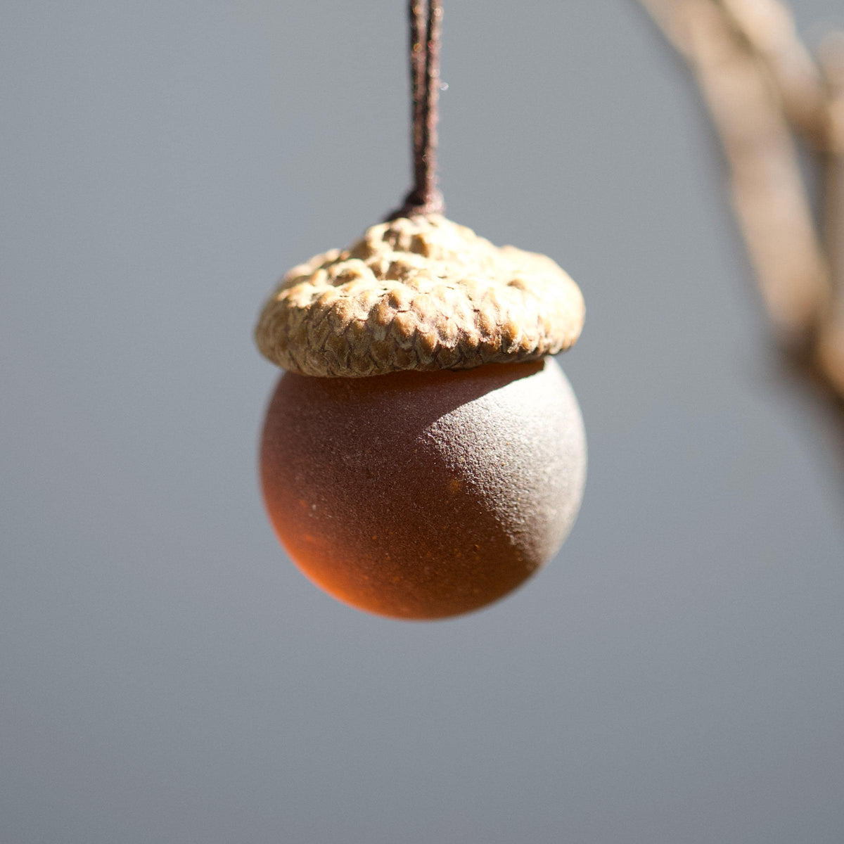 Handmade Sea Glass Acorns: Cozy Fall Decorative Ornaments