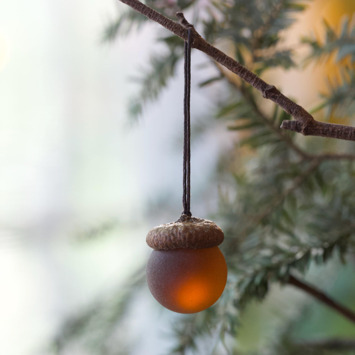 Handmade Sea Glass Acorns: Cozy Fall Decorative Ornaments