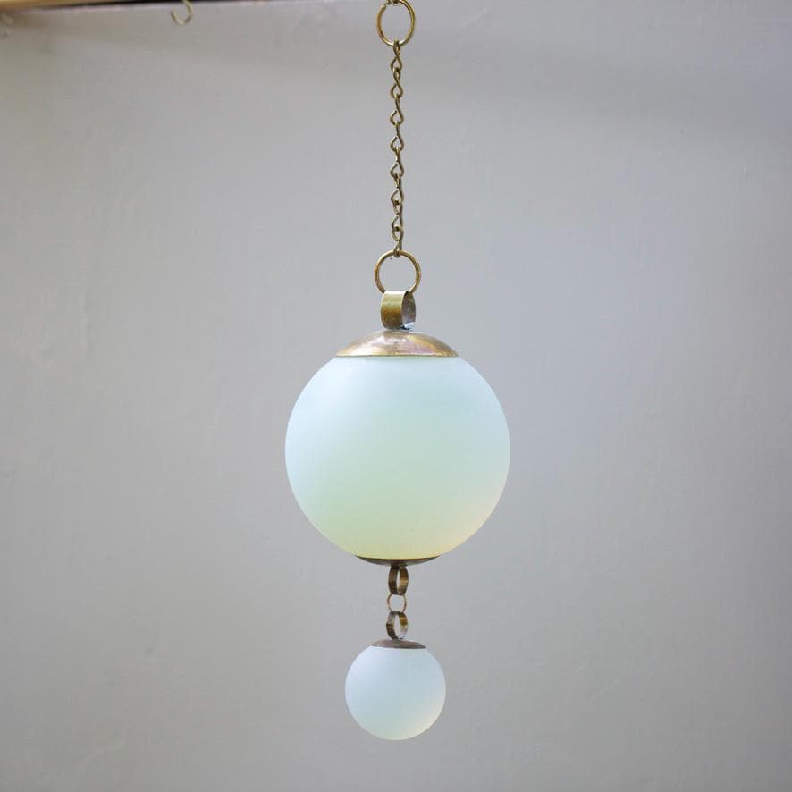 Peace - Opalite Glass & Brass: Handmade Kinetic Sculpture