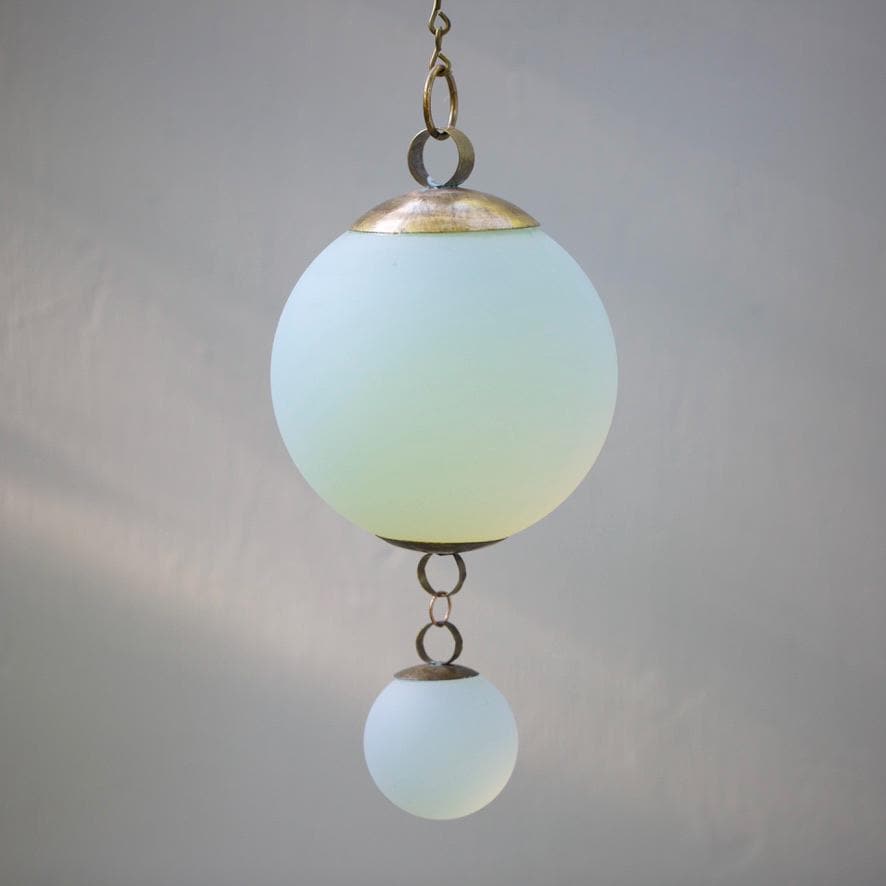 Peace - Opalite Glass & Brass: Handmade Kinetic Sculpture