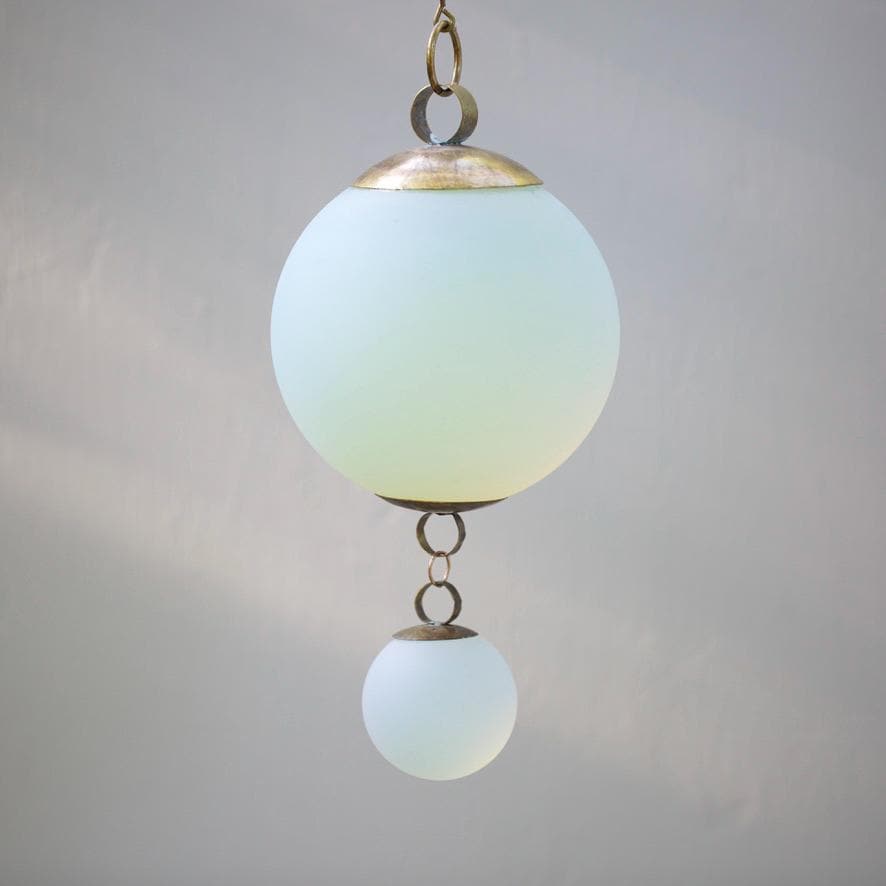 Peace - Opalite Glass & Brass: Handmade Kinetic Sculpture