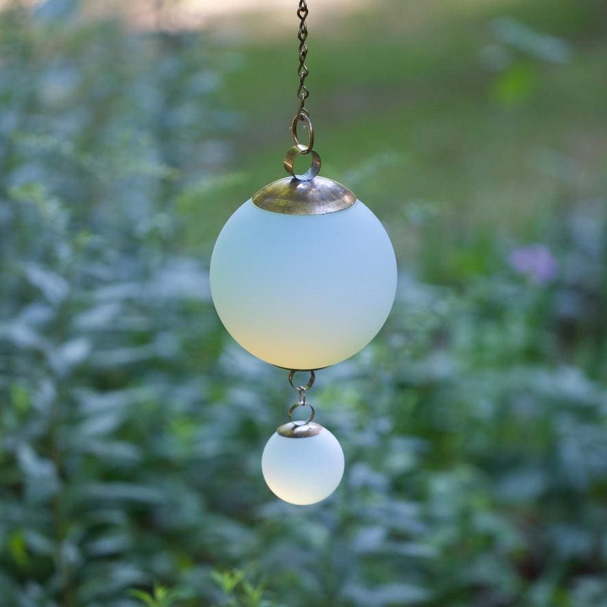 Peace - Opalite Glass & Brass: Handmade Kinetic Sculpture