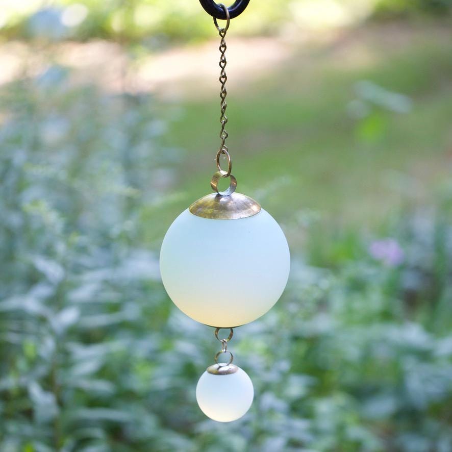 Peace - Opalite Glass & Brass: Handmade Kinetic Sculpture