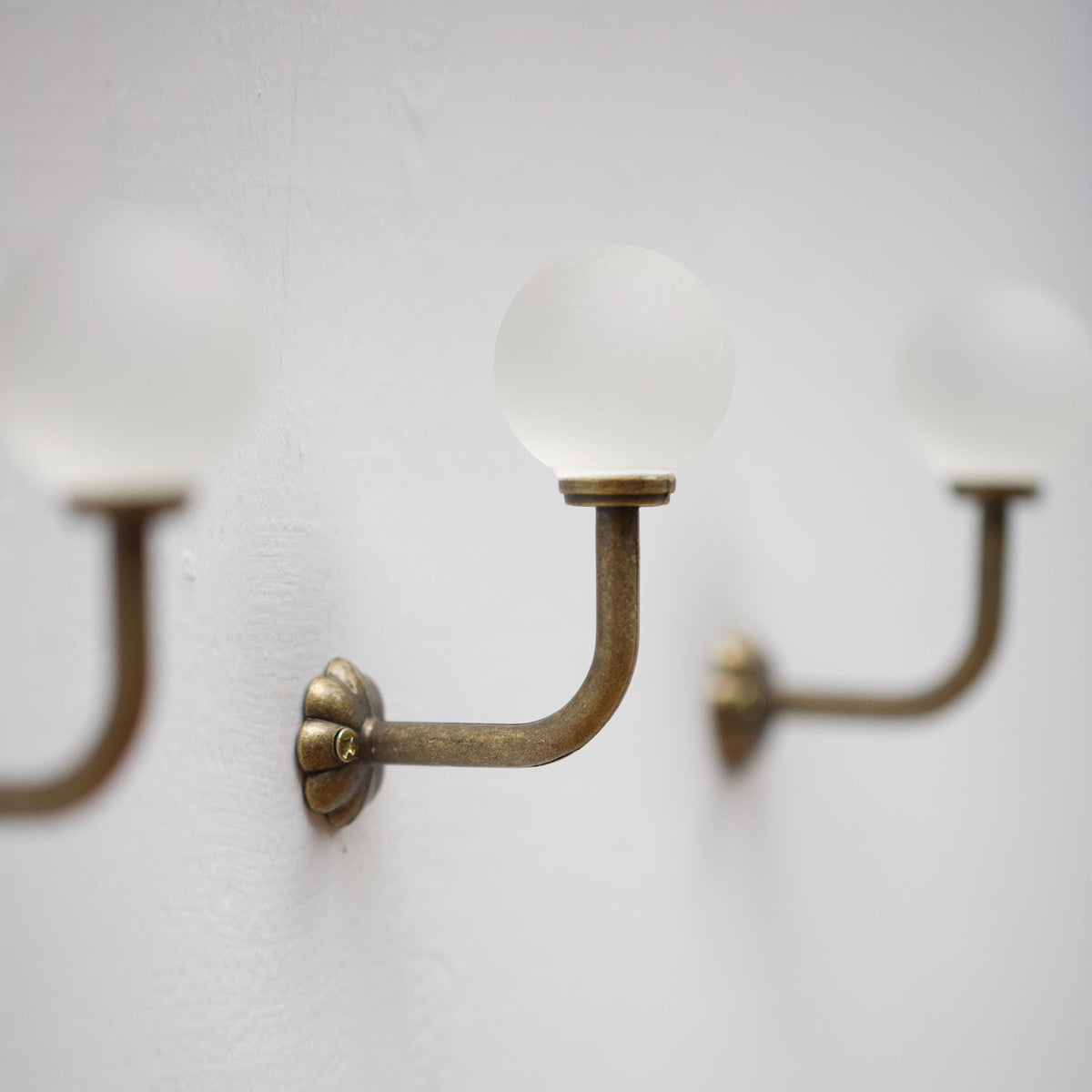 Medium Sea Glass Hook - White