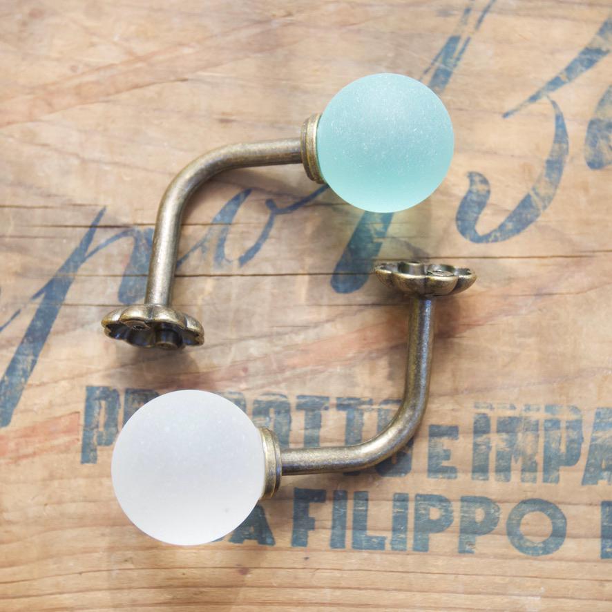Medium Sea Glass Hook - Seafoam