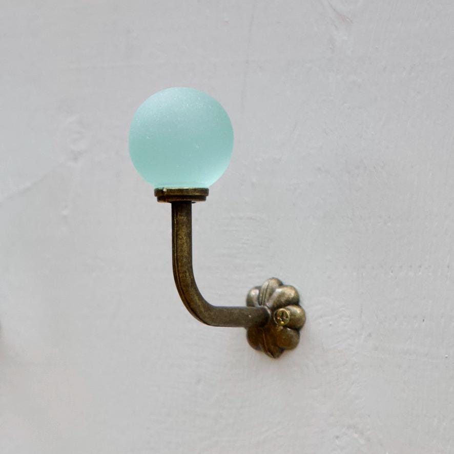 Medium Sea Glass Hook - Seafoam
