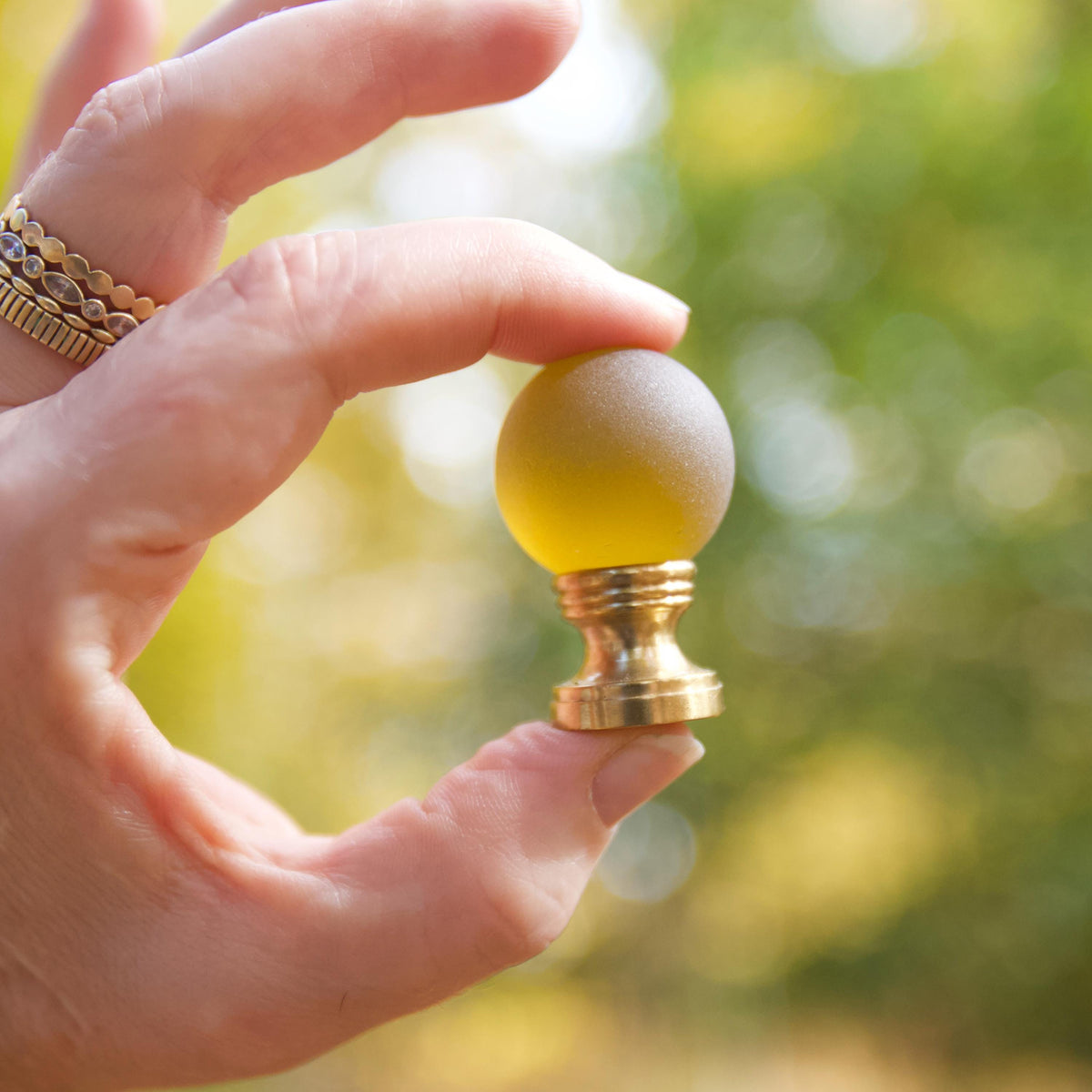 Sea Glass Lamp Finial - 10 Color Options