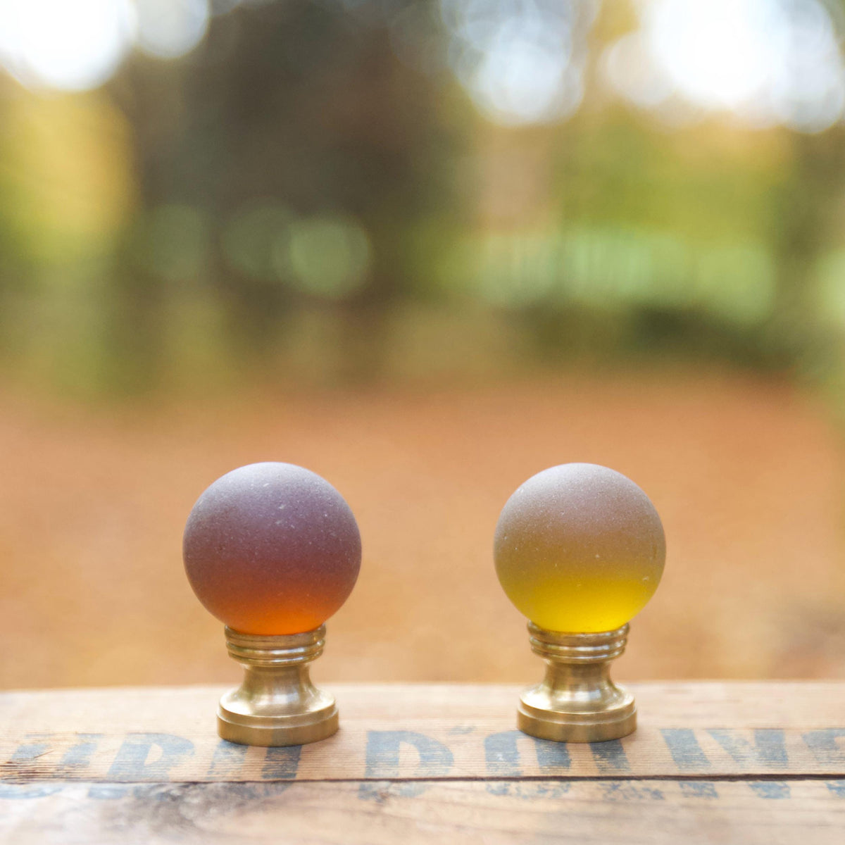 Sea Glass Lamp Finial - 10 Color Options