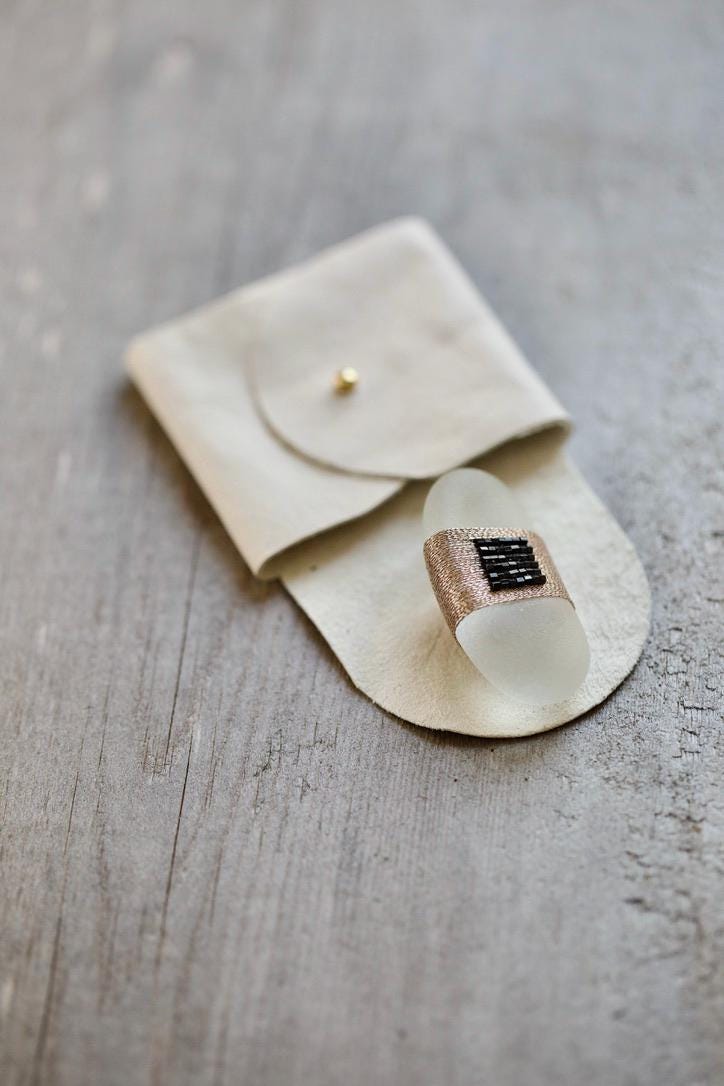 Pocket Gem - Sea Glass Keepsake Gift / Inspirational Token / Courage and Strength Memento