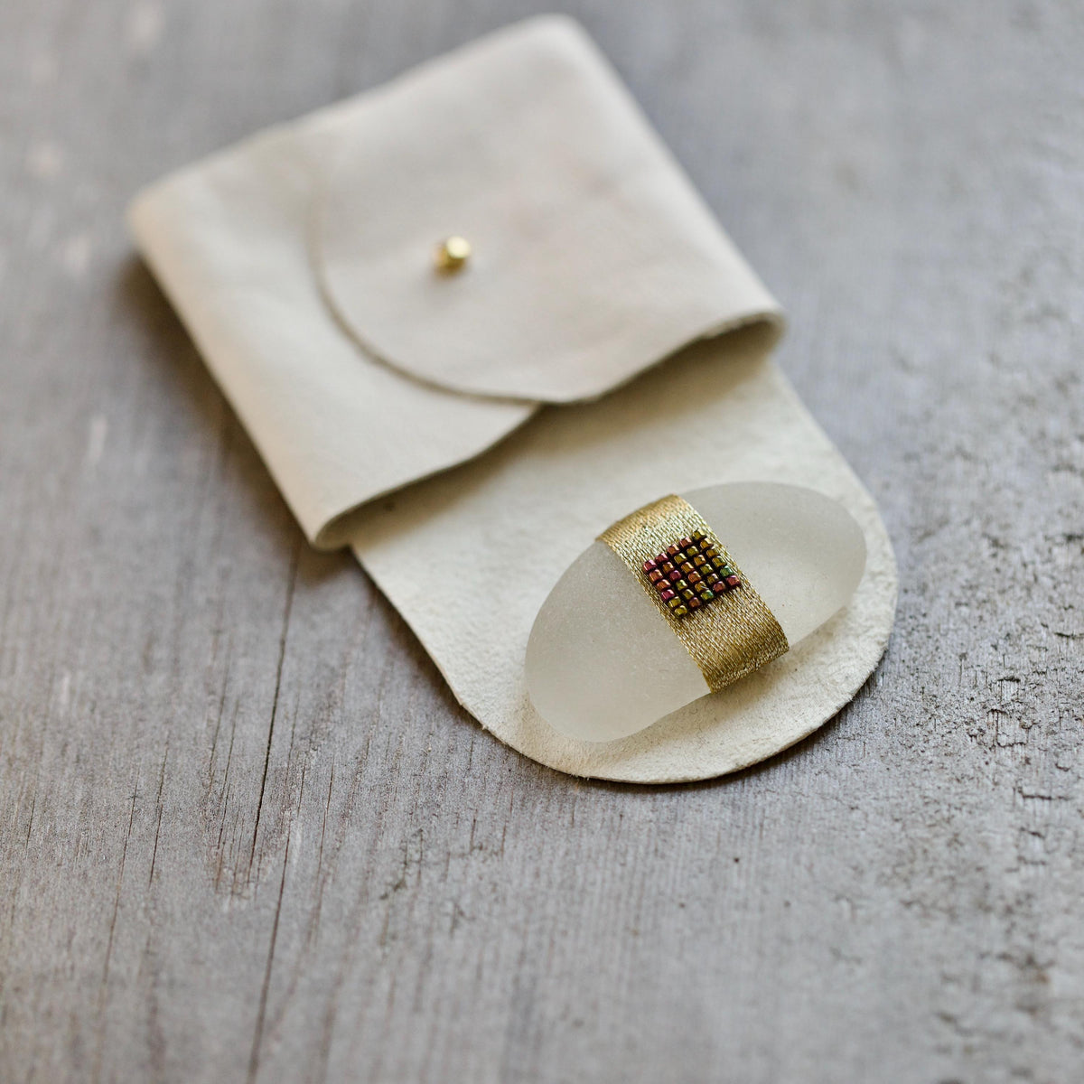 Pocket Gem - Sea Glass Keepsake Gift / Inspirational Token / Courage and Strength Memento