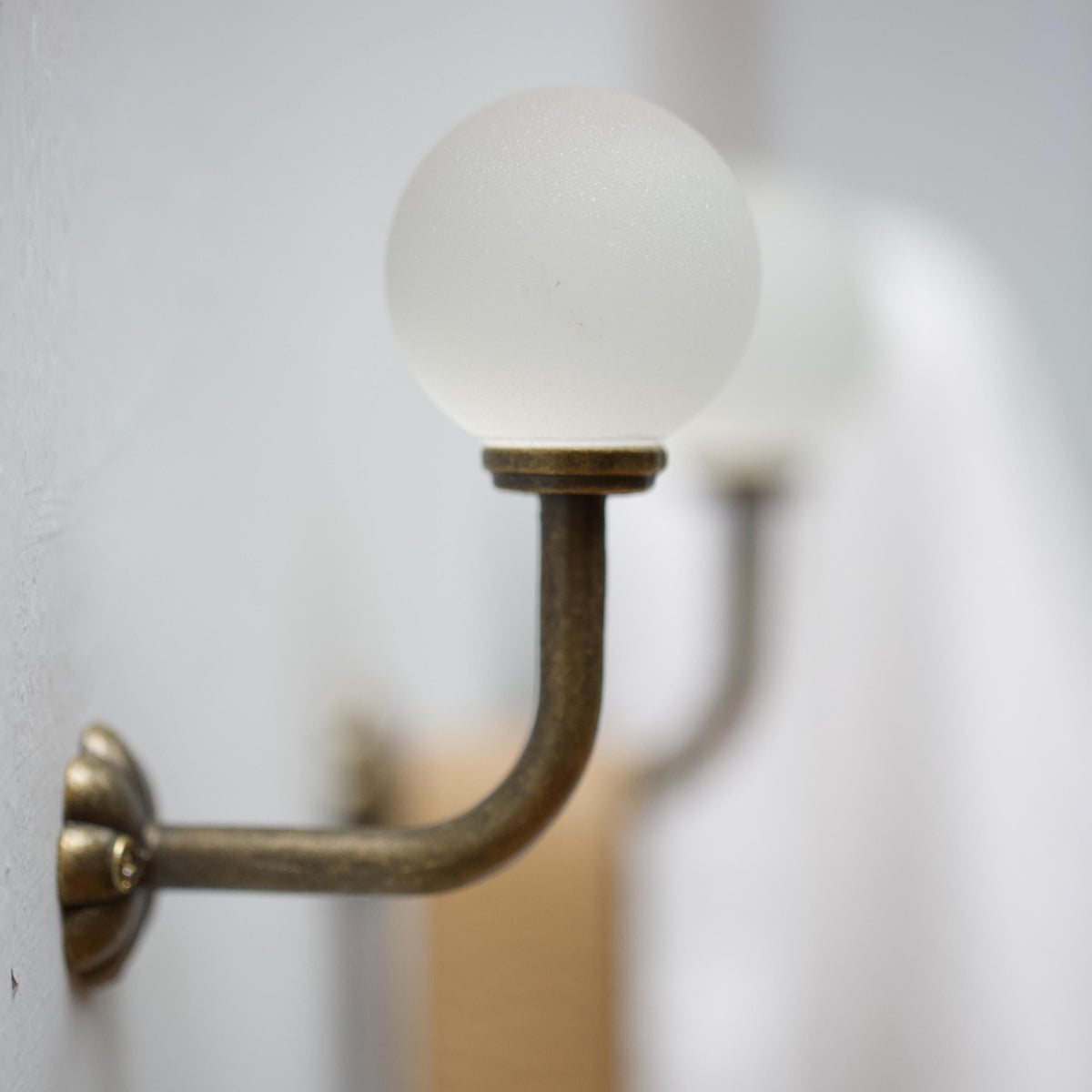 Medium Sea Glass Hook - White