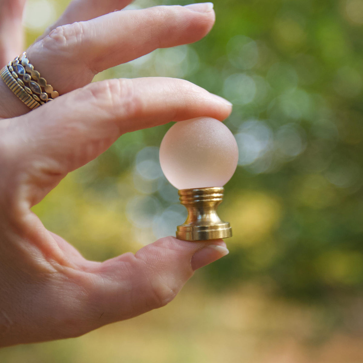 Sea Glass Lamp Finial - 10 Color Options