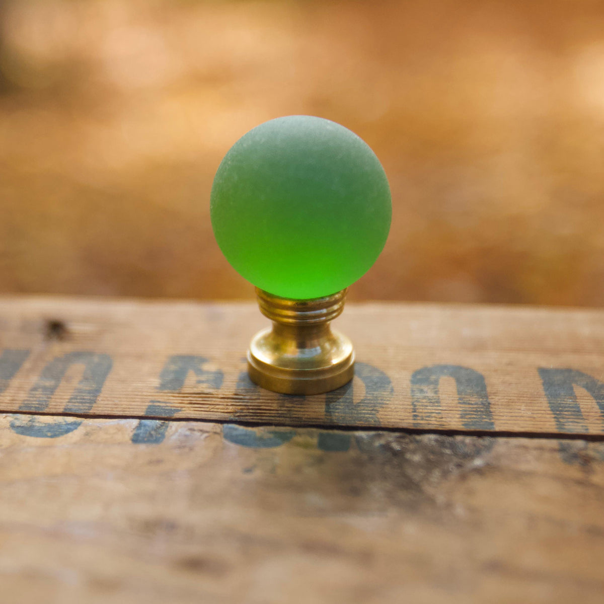 Sea Glass Lamp Finial - 10 Color Options