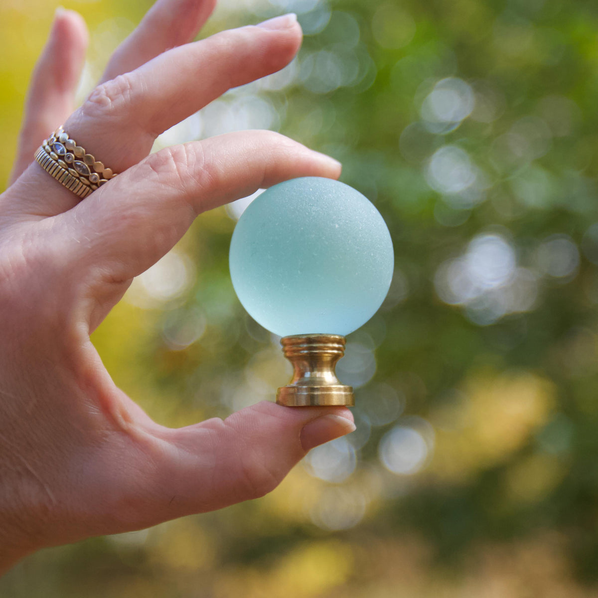 Sea Glass Lamp Finial - Large