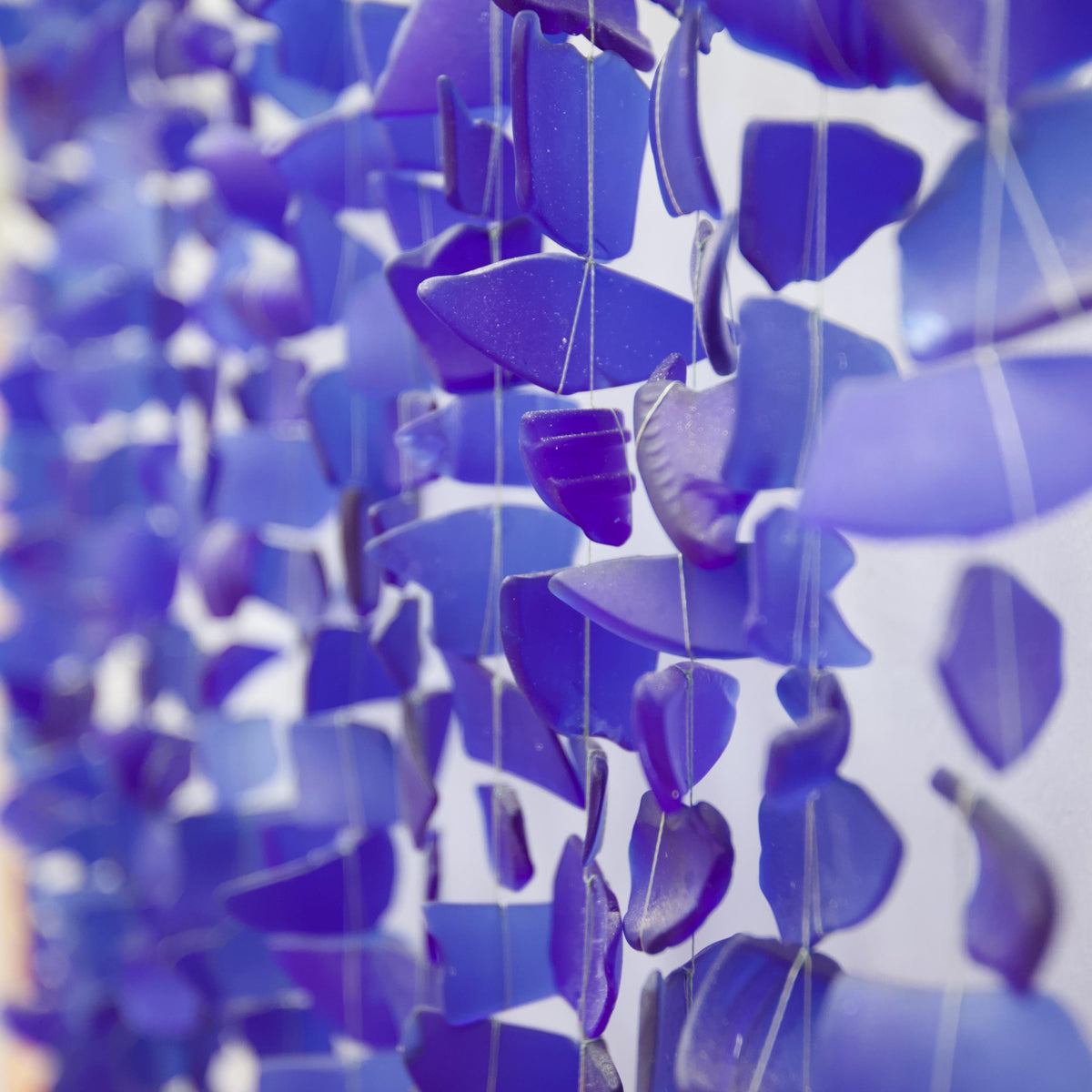 Blue Square | Royal Blue Sea Glass Wall Art