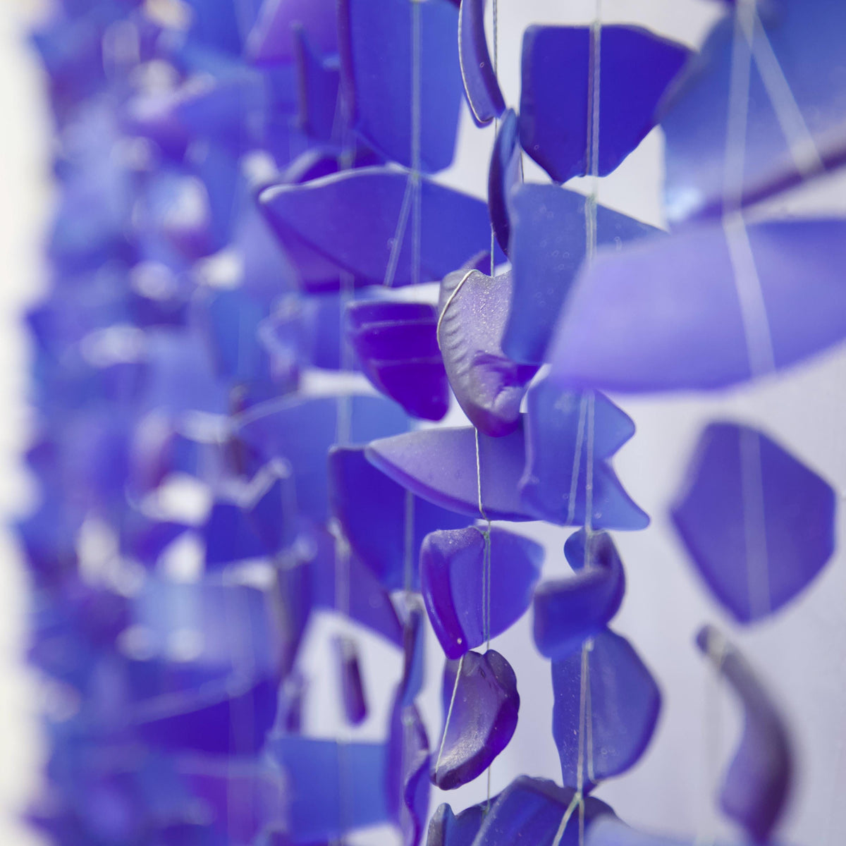 Blue Square | Royal Blue Sea Glass Wall Art