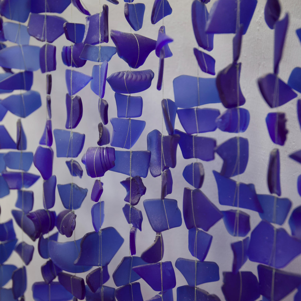Blue Square | Royal Blue Sea Glass Wall Art