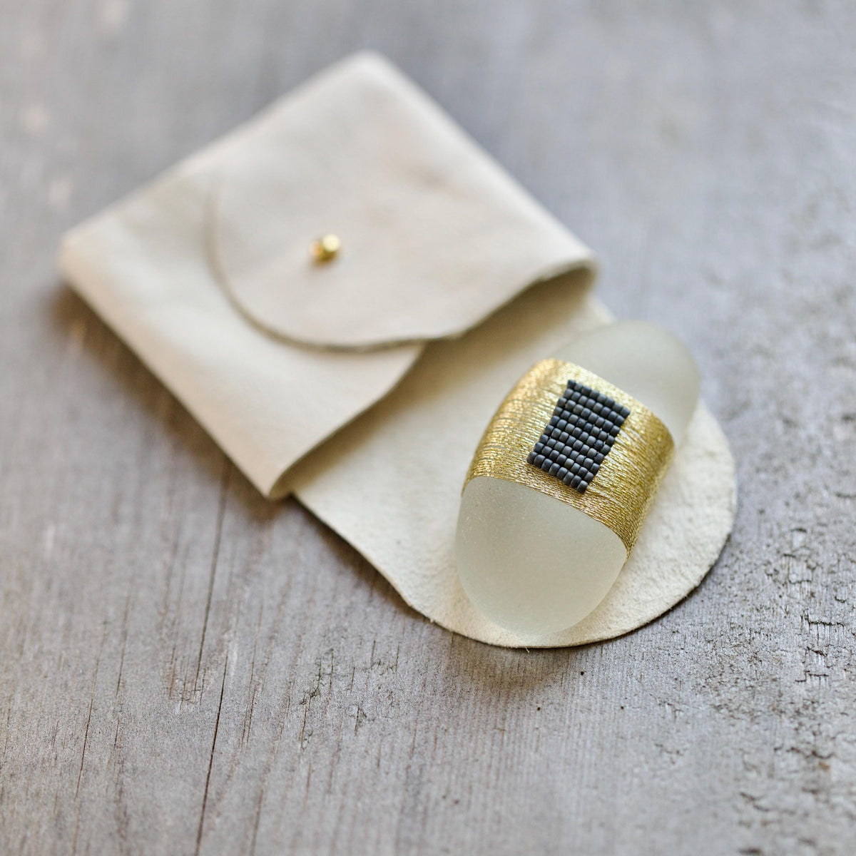 Pocket Gem - Sea Glass Keepsake Gift / Inspirational Token / Courage and Strength Memento