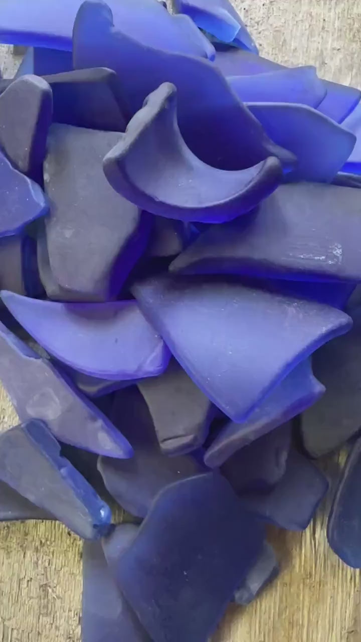 Royal Blue Sea Glass: Recycled Crafts, Decor, Art - 13oz Bag