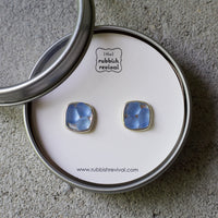 Clip-On Mosaic Sea Glass Earrings