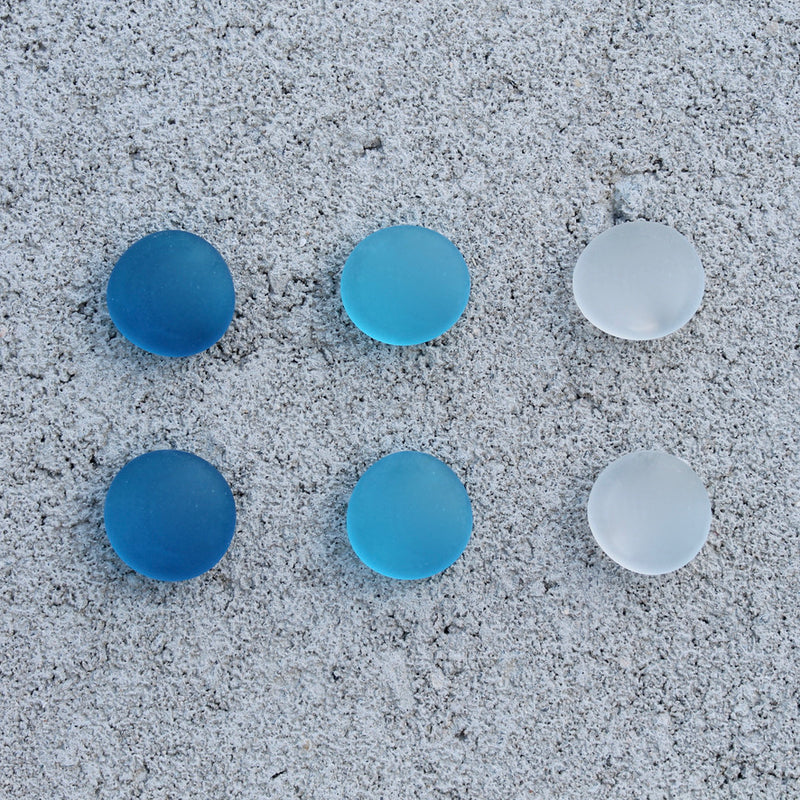 Glass Gem Magnets -  Aqua Love