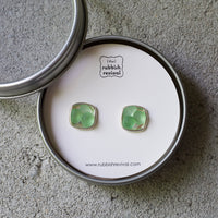 Clip-On Mosaic Sea Glass Earrings