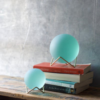 Seafoam - Super Jumbo Seaglass Ball w/ Driftwood or Geometric Metal Stand