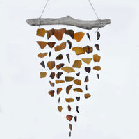 Sea Glass & Driftwood Mobile - Brown / Amber