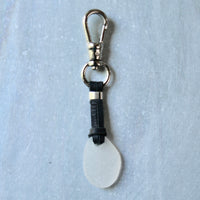 Sea Glass & Leather Keychains - TheRubbishRevival