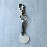 Sea Glass & Leather Keychains - TheRubbishRevival