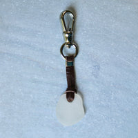 Sea Glass & Leather Keychains - TheRubbishRevival